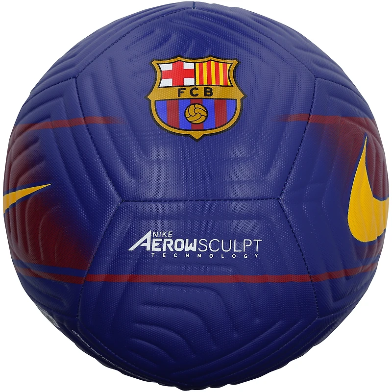 Robert Lewandowski Barcelona Autographed Red/Blue Nike Team Soccer Ball