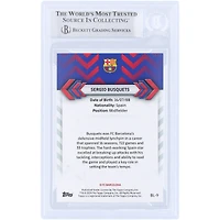 Sergio Busquets Barcelona Autographed 2023-24 Topps FC Barca Team Set Blaugrana Blue Foil #BL-9 #/250 Beckett Fanatics Witnessed Authenticated Card