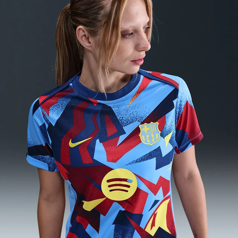 Women's Nike Blue Barcelona 2025/26 Academy Pro Pre-Match Performance Dri-FIT Top