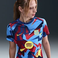 Women's Nike Blue Barcelona 2025/26 Academy Pro Pre-Match Performance Dri-FIT Top