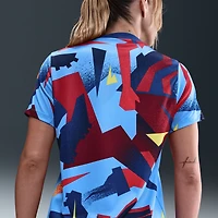 Maillot de performance d'avant-match Nike Dri-FIT bleu Barcelone 2025/26 Academy Pro pour femme