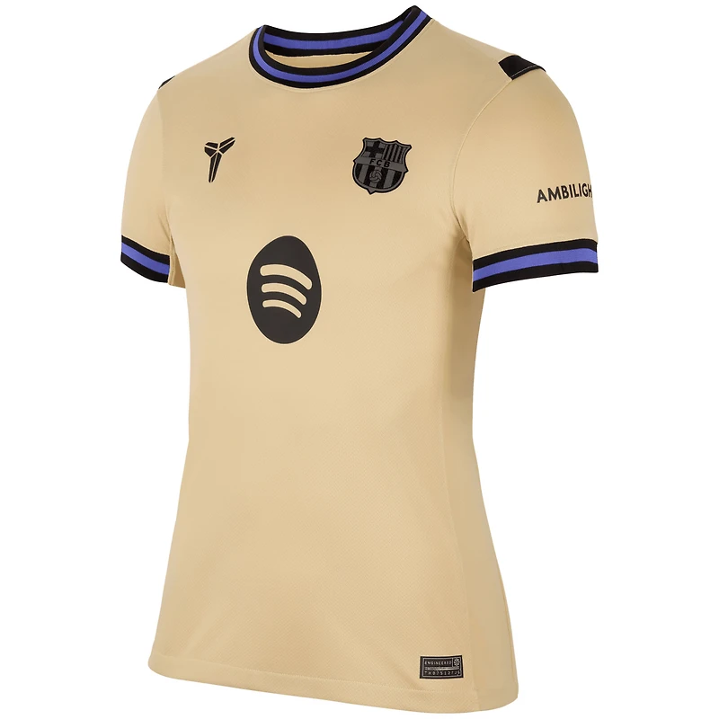 Women's Nike Frenkie de Jong Gold Barcelona 2025/26 Away Stadium Replica Jersey