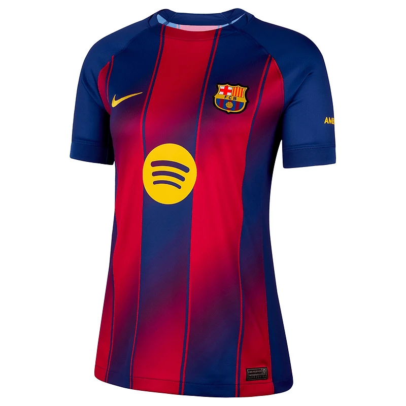 Maillot Nike Frenkie de Jong pour femme, bleu marine, réplique domicile 2025/26