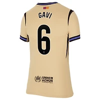 Women's Nike Gavi Gold Barcelona 2025/26 Away Stadium Replica Jersey