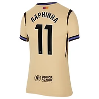 Women's Nike Raphinha Gold Barcelona 2025/26 Away Stadium Replica Jersey