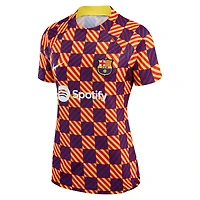 Women's Nike Yellow Barcelona 2022/23 Pre-Match Raglan Performance Top
