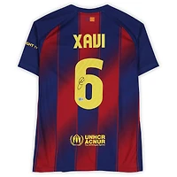 Xavi Barcelona Autographed Red/Blue Nike Modern Home Jersey