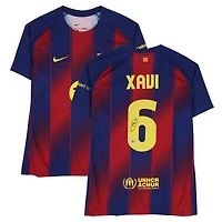 Xavi Barcelona Autographed Red/Blue Nike Modern Home Jersey