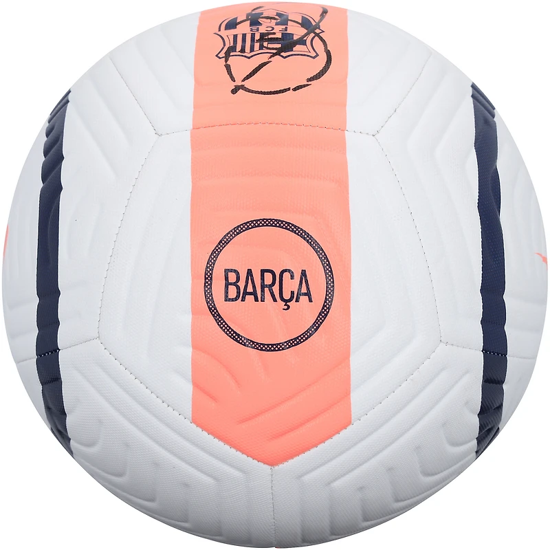 Xavi Barcelona Autographed White, Blue & Pink Soccer Ball
