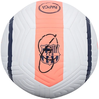 Xavi Barcelona Autographed White, Blue & Pink Soccer Ball