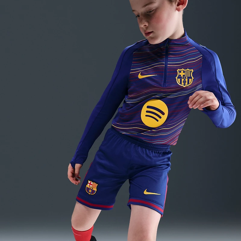Youth Nike Blue Barcelona 2025/26 Dri-FIT Stadium Shorts