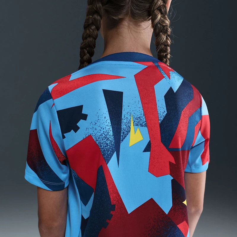 Youth Nike Blue Barcelona 2025/26 Fourth Academy Pro Pre-Match Top