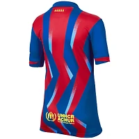 Youth Nike Blue Barcelona 2025/26 Fourth Replica Jersey