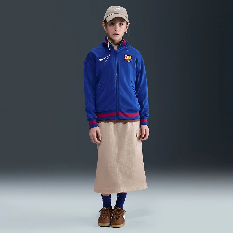 Youth Nike Blue Barcelona 2025/26 Home Academy Pro Anthem Dri-FIT Full-Zip Jacket