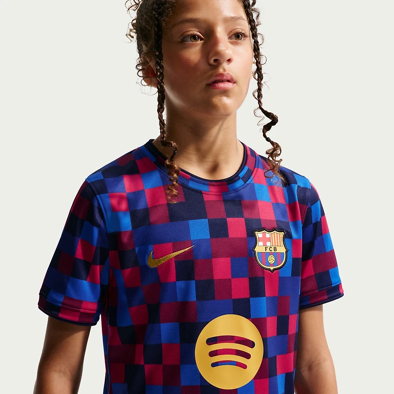 Youth Nike Garnet Barcelona 2026/27 Home Pre-Match Top