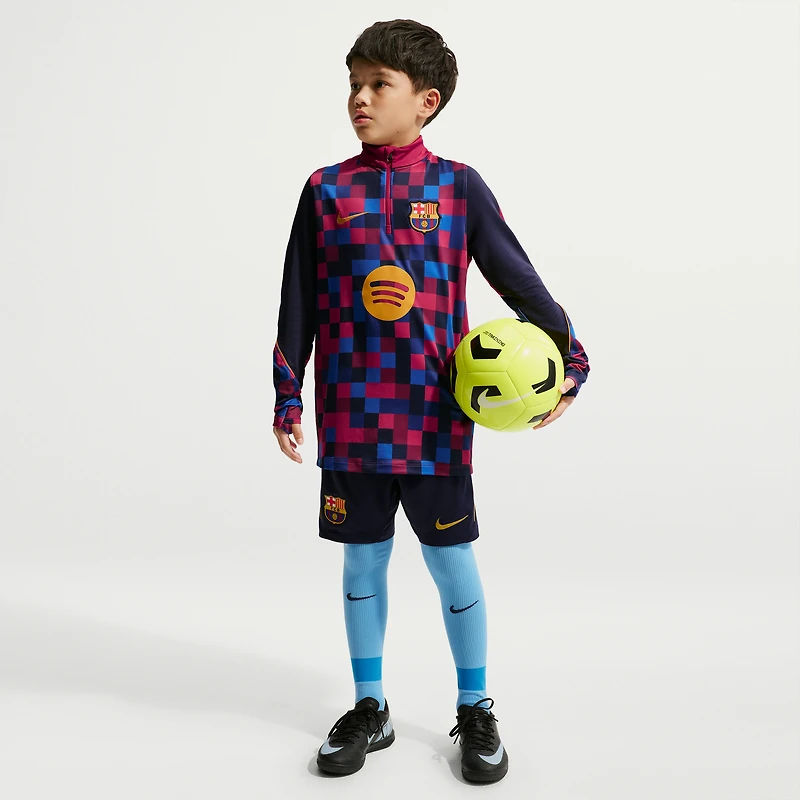 Youth Nike Garnet Barcelona 2026/27 Strike Dri-FIT Long Sleeve Quarter-Zip Drill Top