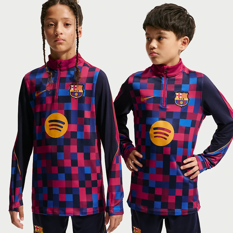 Youth Nike Garnet Barcelona 2026/27 Strike Dri-FIT Long Sleeve Quarter-Zip Drill Top
