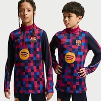 Youth Nike Garnet Barcelona 2026/27 Strike Dri-FIT Long Sleeve Quarter-Zip Drill Top