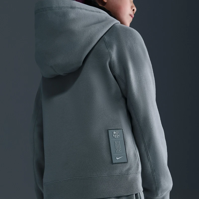 Sweat à capuche raglan Nike Air Barcelone gris pour enfant