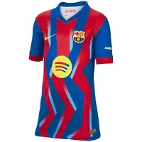 Youth Nike Lamine Yamal Blue Barcelona 2025/26 Fourth Replica Jersey