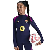 Youth Nike Navy Barcelona 2025/26 Strike Drill Quarter-Zip Dri-FIT Long Sleeve Top