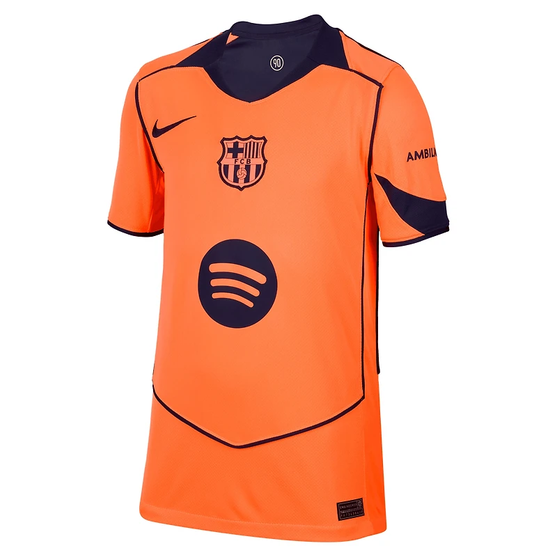 Youth Nike  Orange Barcelona 2025/26 Third Replica Jersey