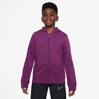 Sweat à capuche Nike violet pour enfant Barcelona 2025/26 Club entièrement zippé