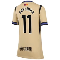 Youth Nike Raphinha Gold Barcelona 2025/26 Away Stadium Replica Jersey