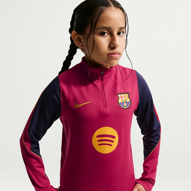 Youth Nike Red Barcelona 2026/27 Strike Dri-FIT Long Sleeve Quarter-Zip Drill Top