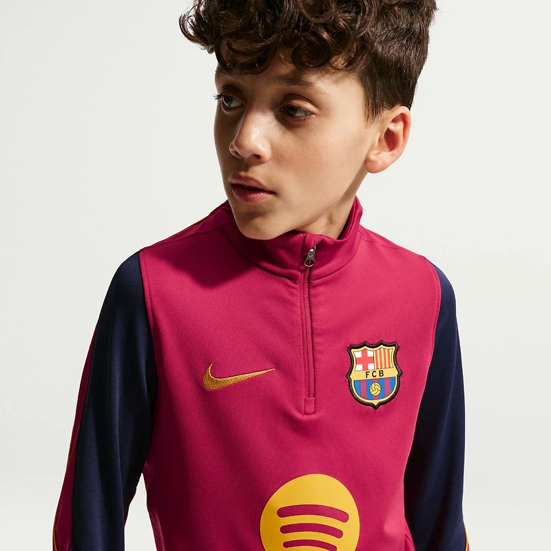 Youth Nike Red Barcelona 2026/27 Strike Dri-FIT Long Sleeve Quarter-Zip Drill Top