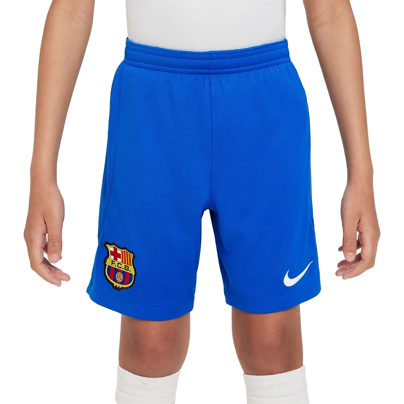 Short Nike Royal Barcelona 2023/24 Extérieur Stadium Performance pour Enfant
