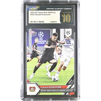 Claudio Echeverri Bayer Leverkusen 2025-26 Topps Now UEFA CL Argentine Youngster Makes UEFA Champions League Debut #22 CGC Authenticated PRISTINE 10 Rookie Card