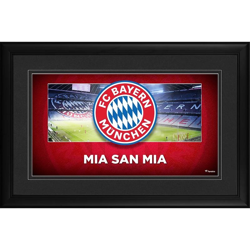 Photographie panoramique encadrée du logo de l'équipe du Bayern Munich 10" x 18"