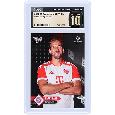 Harry Kane Bayern Munich 2022-23 Topps Now UEFA Servus Harry! #136 CGC Authenticated Pristine 10 Card