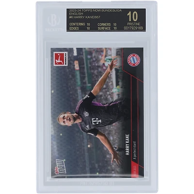 Harry Kane Bayern Munich 2023-24 Topps Now A Perfect Start! 18.08.2023 Black Label #6 BGS Authenticated 10 Card - 10,10,10,10 Subgrades