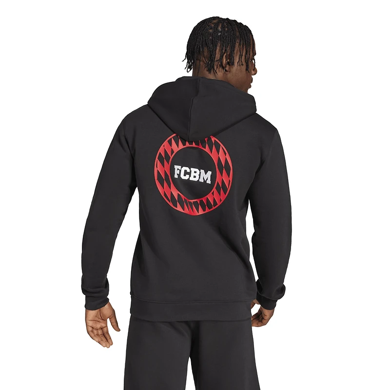 Men's adidas Originals  Black Bayern Munich Varsity Pack Pullover Hoodie