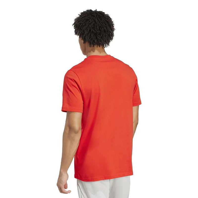 T-shirt adidas rouge Bayern Munich à trois bandes pour homme
