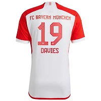 Maillot Réplique Domicile Bayern Munich 2023/24 adidas Alphonso Davies Blanc pour Homme