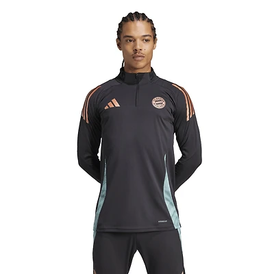 Men's adidas Black Bayern Munich 2024/25 AEROREADY Raglan Quarter-Zip Training Top