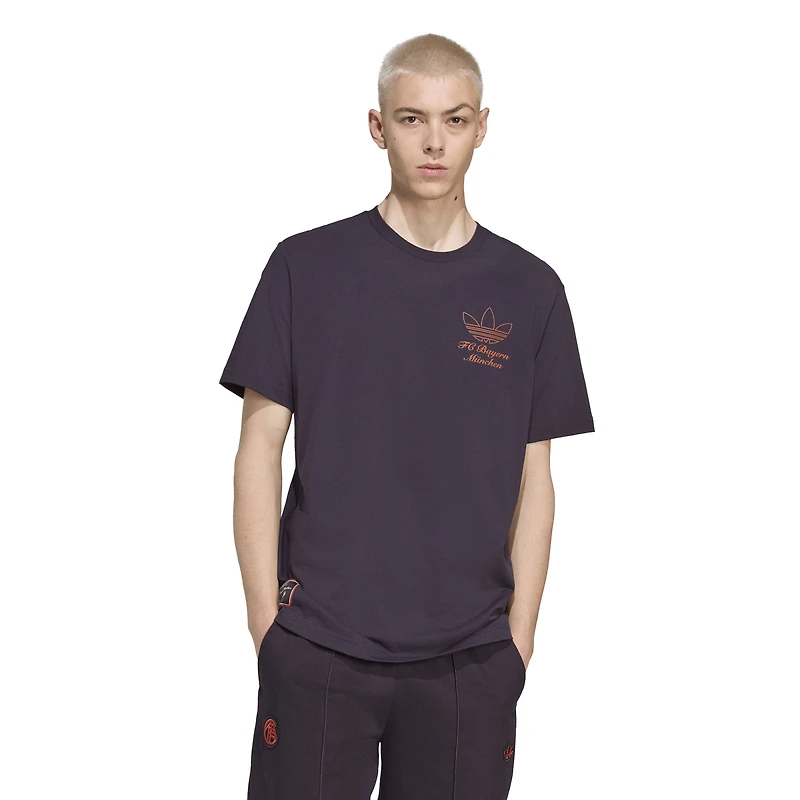 T-shirt graphique adidas noir pour homme, collection Bayern Munich Terrace Icons