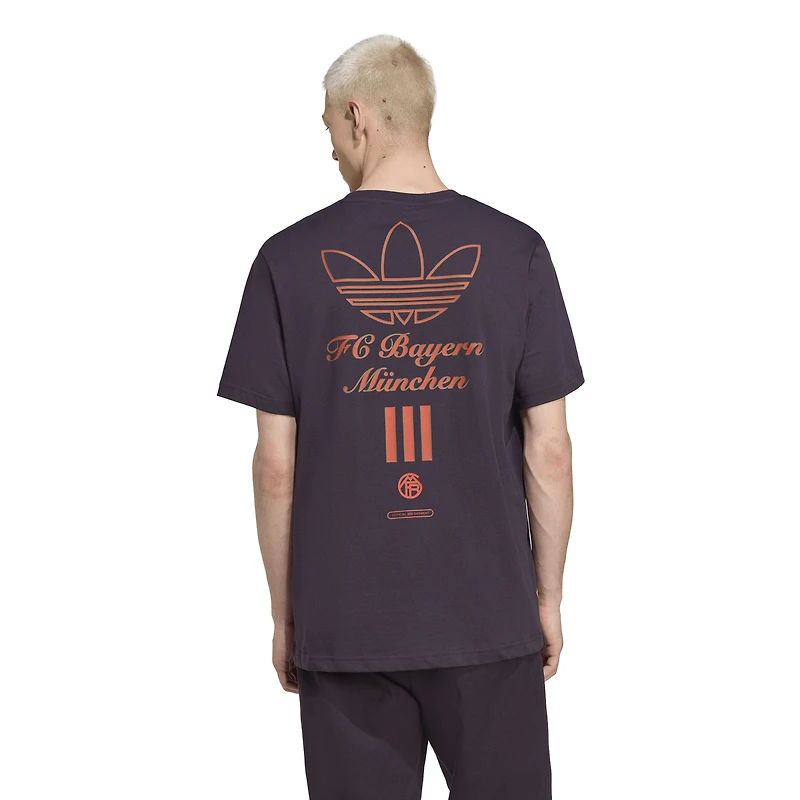 T-shirt graphique adidas noir pour homme, collection Bayern Munich Terrace Icons