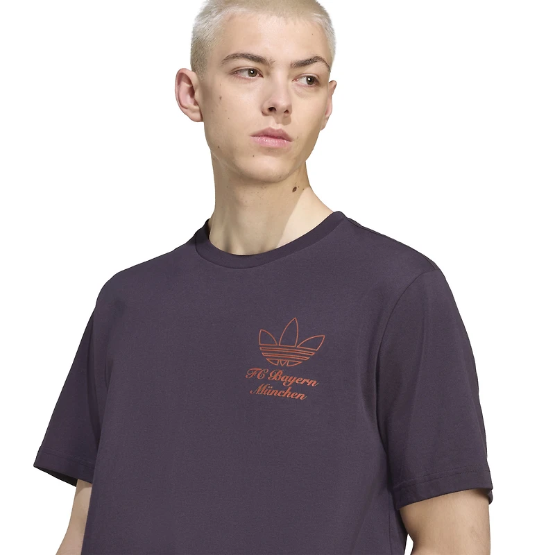 T-shirt graphique adidas noir pour homme, collection Bayern Munich Terrace Icons