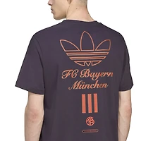 T-shirt graphique adidas noir pour homme, collection Bayern Munich Terrace Icons