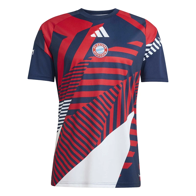 Maillot d'entraînement domicile d'avant-match adidas Bayern Munich bleu/rouge 2026/27 pour homme