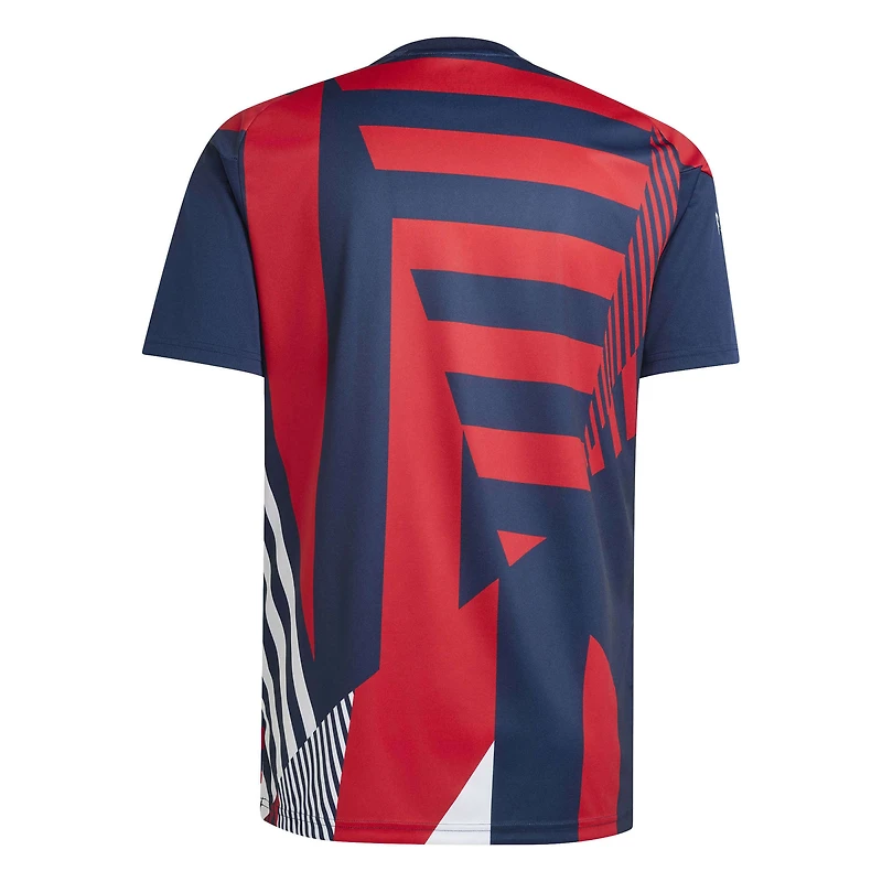 Maillot d'entraînement domicile d'avant-match adidas Bayern Munich bleu/rouge 2026/27 pour homme