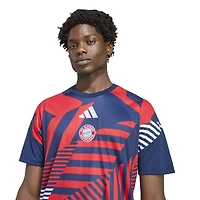 Maillot d'entraînement domicile d'avant-match adidas Bayern Munich bleu/rouge 2026/27 pour homme