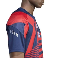 Maillot d'entraînement domicile d'avant-match adidas Bayern Munich bleu/rouge 2026/27 pour homme