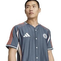 Men's adidas  Gray Bayern Munich US Pack Full-Button Baseball Jersey
