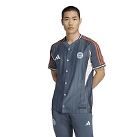 Maillot de baseball adidas gris Bayern Munich US Pack à boutons pour homme
