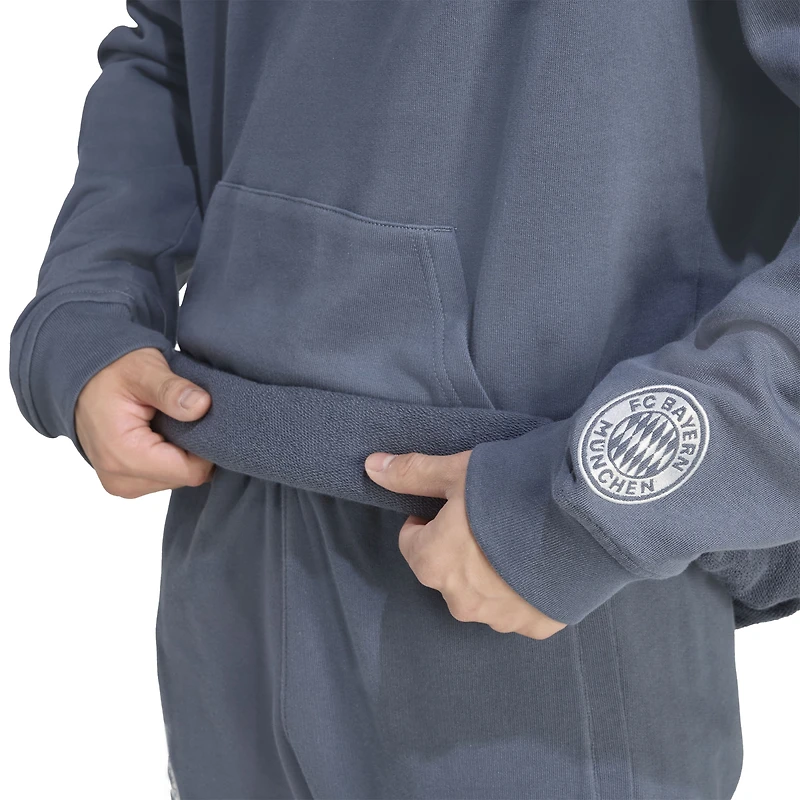 Sweat à capuche adidas gris Bayern Munich US Pack pour homme